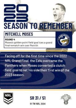 2024 NRL Traders Titanium - 2023 Season To Remember #SR31 Mitchell Moses Back